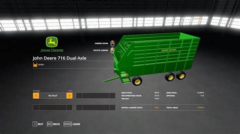 Boîte à fourrage à deux essieux John Deere 716 v1 0 FS19 Mod FS25