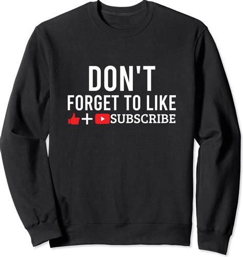 Like And Subscribe Influencer Apparel Like And Subscribe Influencer Content Creator Sweatshirt ...