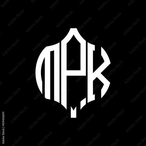 MPK letter logo. MPK best black background vector image. MPK Monogram logo design for ...