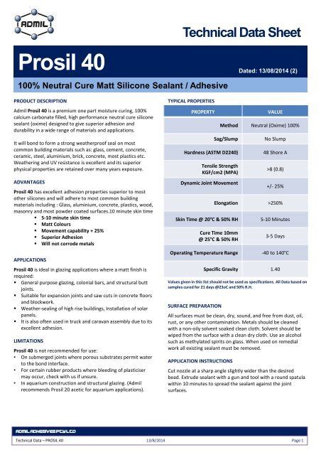 Prosil Sealant Msds Cheapest Shops Dpise2022 Dps Uminho Pt