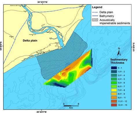 Isopach Map Of Stratigraphic Unit U1 Transgressive Systems Tract