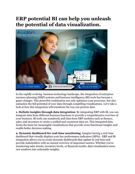 PPT ERP Potential BI Can Help You Unleash The Potential Of Data