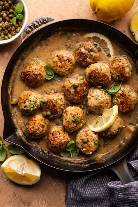 Chicken Piccata Meatballs A Simple Palate