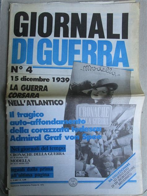 Giornali Di Guerra N 1 Con Poster Walkover Altri Disponibili Entra