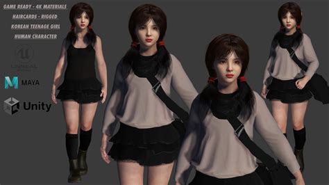 ArtStation - 3D REALISTIC HUMAN RIGGED CHARACTER - KOREAN or ASIAN ...