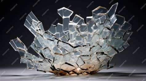 Premium AI Image | broken glass art