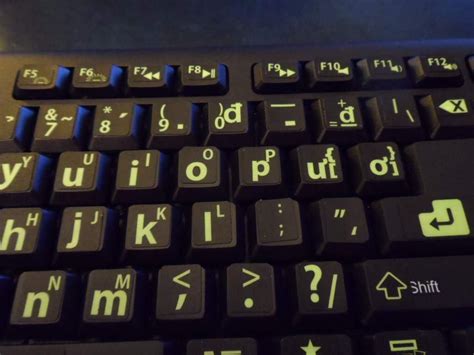 Vietnamese Keyboard Stickers with Fluorescent Inlays. Large Symbols ...