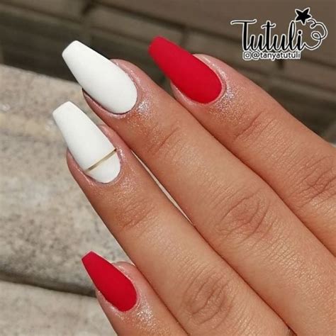 Aprender Acerca 56 Imagen Uñas Blancas Decoradas Con Rojo Abzlocal Mx