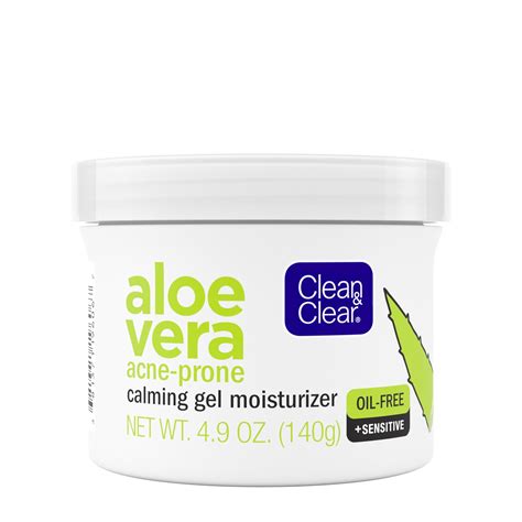 Clean And Clear Aloe Vera Gel Moisturizer For Sensitive And Acne Prone Skin Gentle Skincare 49 Oz