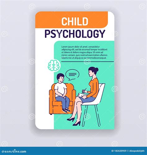 Child Psychology Brochure Template Psychotherapy Counseling Cover