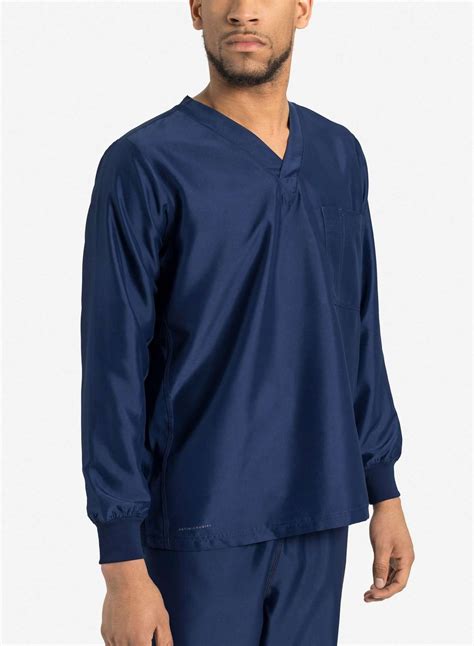 Mens Long Sleeve Scrub Top Tiscrubs