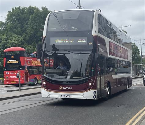 Lothian Buses 619 SJ21 MYX Lothian Buses 619 SJ21 MYX In P Flickr