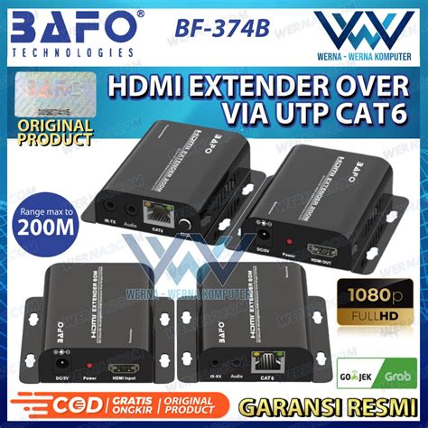 BAFO HDMI Extender Over Cat6 Lan Cable 200 Meter BF 374B Lazada Indonesia