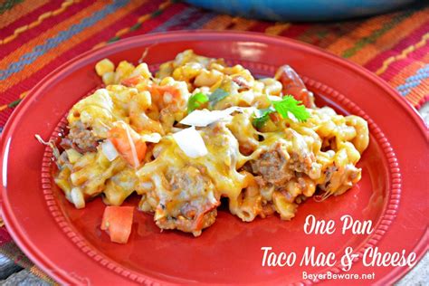 The Mexican flavors in this one pan taco mac and cheese will make your family love this recipe's ...