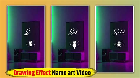 New Name Art Video Editing In Alight Motion Drawing Effect Video