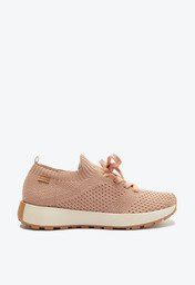 Tênis De Amarrar Nude Anacapri Knit Brilhoso Lavínia ZZ MALL