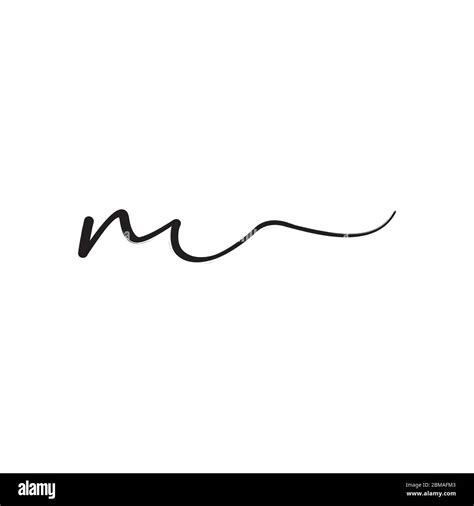 M signature letter logo design concept Stock Vector Image & Art - Alamy