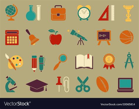 Symbols Of School And Education Royalty Free Vector Image