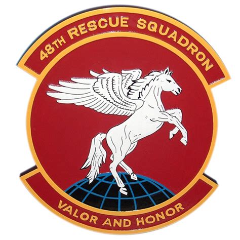 48 RQS Custom Wall Plaque 48th Rescue Squadron Wooden Plaque