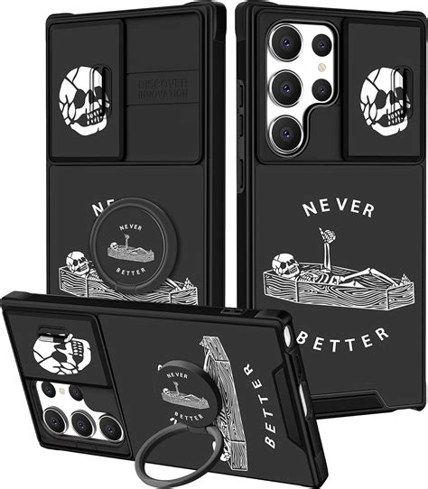 Goocrux 2in1 For Samsung Galaxy S23 Ultra Case Skull