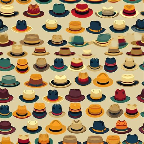 Premium AI Image A Close Up Of A Bunch Of Hats On A Table Generative Ai