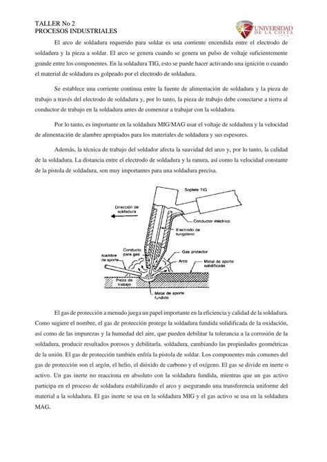 Solution Procesos Industriales Informe Soldadura Studypool