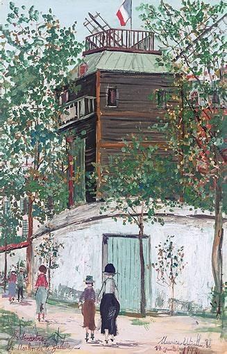 Maurice Utrillo Le Moulin De La Galette Montmartre 1940 Mutualart