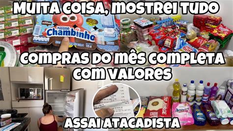 MOSTRANDO E ORGANIZANDO AS COMPRAS DO MÊS MUITA COISA assai