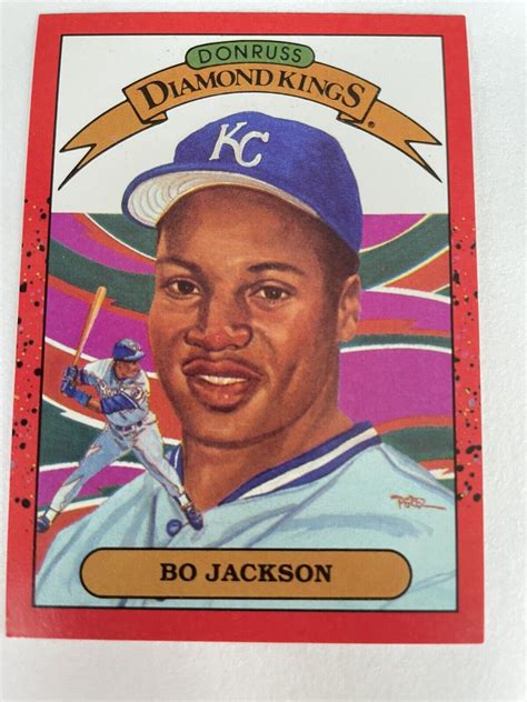 Donruss Bo Jackson Diamond Kings Print Error Baseball Card