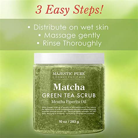 Matcha Green Tea Body Scrub For All Natural Skin Care Exfoliating Multi Purpose Body And