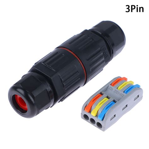 HH 1Pc IP68 Electrical Waterproof Connector Wire Cable 2 3 Pin Plug