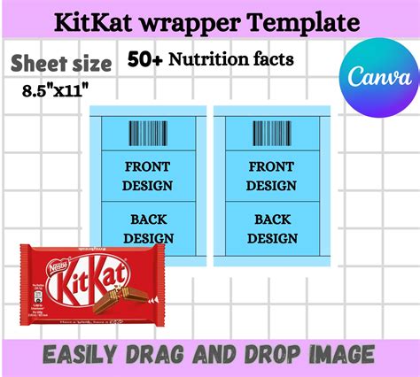 Kitkat Wrapper Template Party Favor Template Party Template