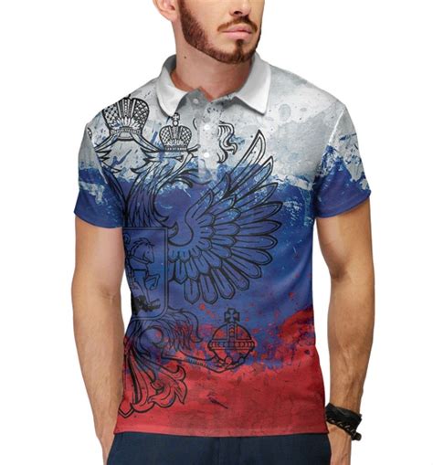 Мужское поло Триколор и герб России - купить за 2 190 руб. на ВК Маркет ...