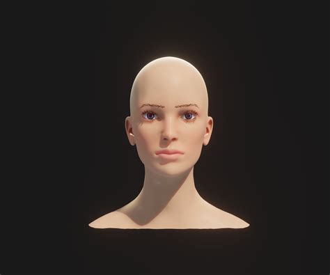 Artstation Realistic Male And Female Head 3d Model Animated With Facial Expressions Game Assets