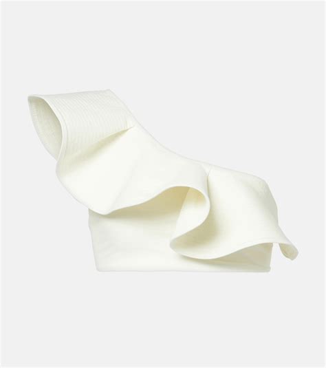 Bolero Life Ruffled Bikini Top In White Johanna Ortiz Mytheresa