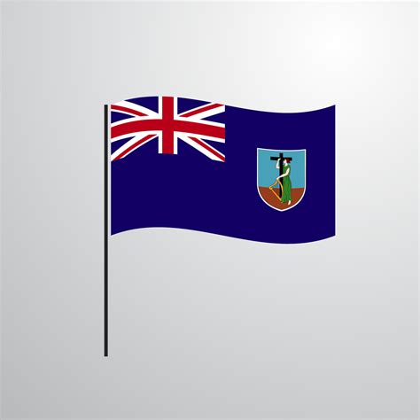 Montserrat waving Flag 14190488 Vector Art at Vecteezy