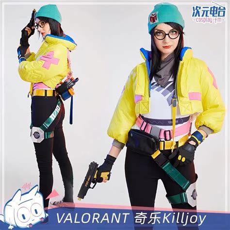 Jual Valorant Costume Killjoy Cosplay Killjoy Wig Women Coat Whit Bag