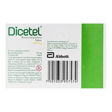 Dicetel 100 Mg Con 28 Tabletas Compra En Prixz