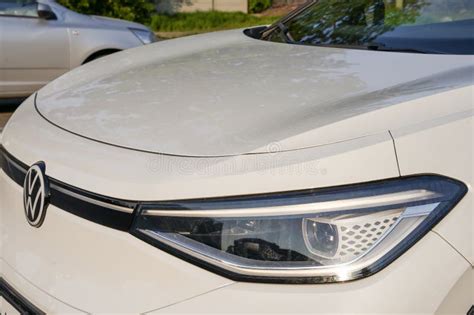 Almaty Kazakhstan May 4 2023 Left Front Headlight Of Volkswagen ID