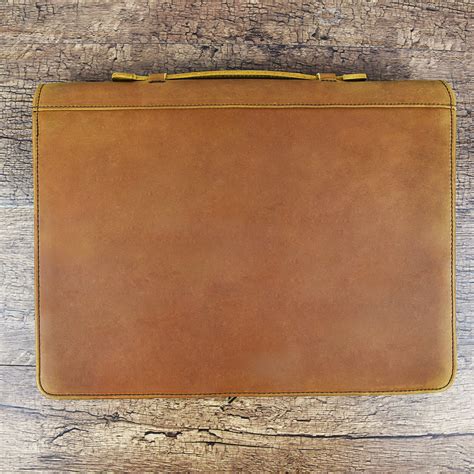 Leather Portfolio With Handle Notebook HolderCustomized Etsy