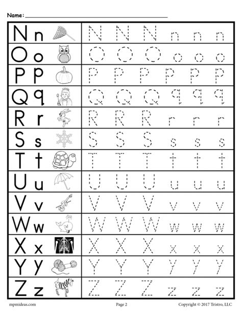 Printable Traceable Alphabet Chart For Upper And Lower Case Avery