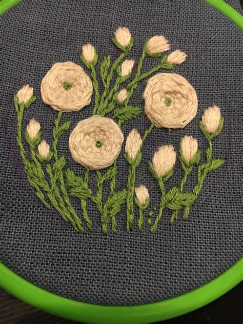 Ranunculus Embroidery Inspiration Embroidered Art Embroidery Projects