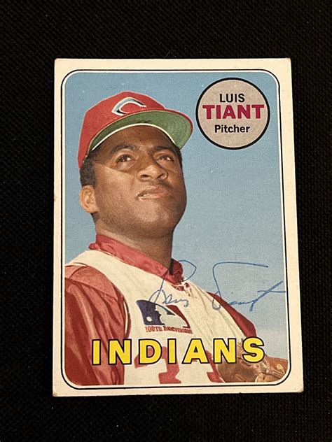 LUIS TIANT 1969 TOPPS SIGNED AUTOGRAPHED CARD 560 CLEVELAND INDIANS EBay