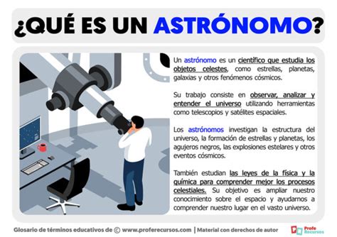 Qué Es Un Astrónomo Definición De Astrónomo