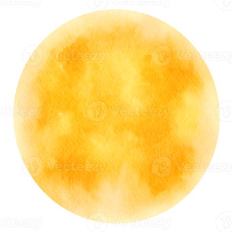 Watercolor Full Moon 26481208 PNG