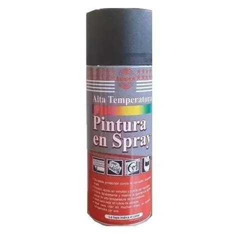 Pintura Aerosol Alta Temperatura Negra 400 Ml 380 Grs Cuotas sin interés