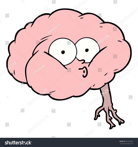 Cartoon Impressed Brain Stock Vector Royalty Free 652528912