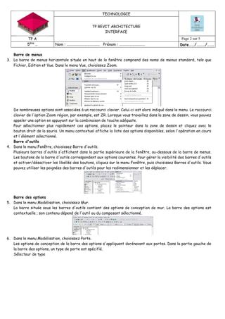 Tp A Revit Interface Inteface Revit Pdf