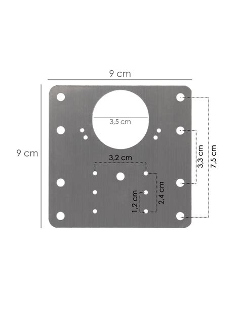 Plaques de réparation de charnière de bol 9x9 cm 1 pièce