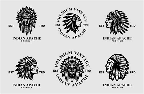 Indian Apache tribe logo icon design 36437276 Vector Art at Vecteezy